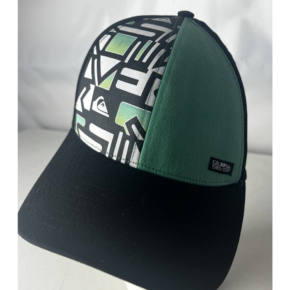 QUIKSILVER Ball Cap Hat Flex Fit Stretch Surf Logo Beach
